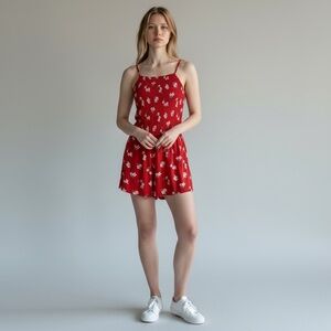 Hollister‎ Floral Spaghetti Strap Shorts Romper size XS